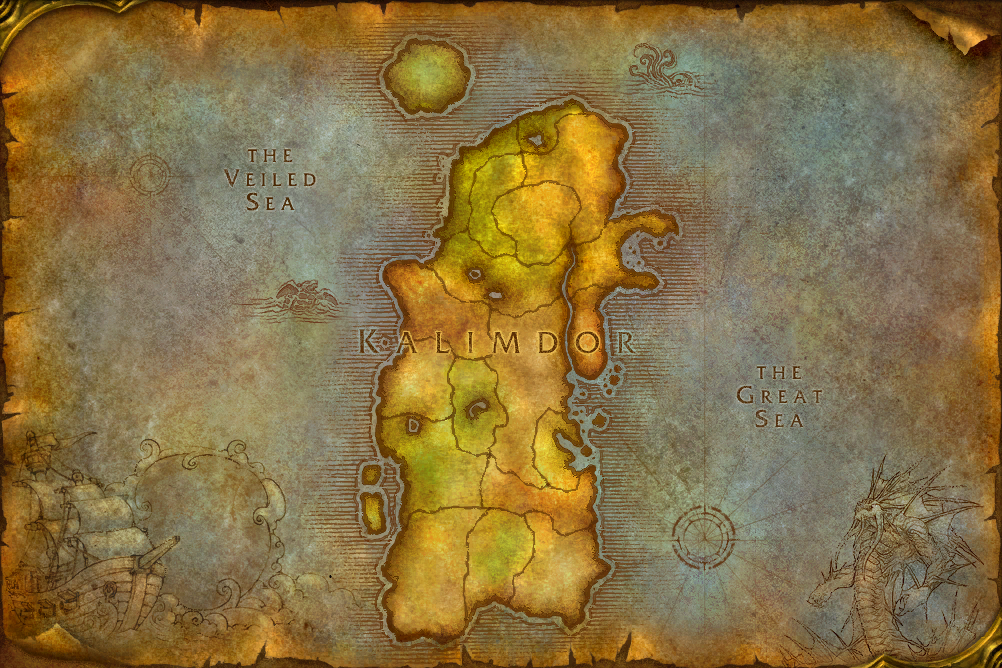 Калимдор - карта World of Warcraft 1.12